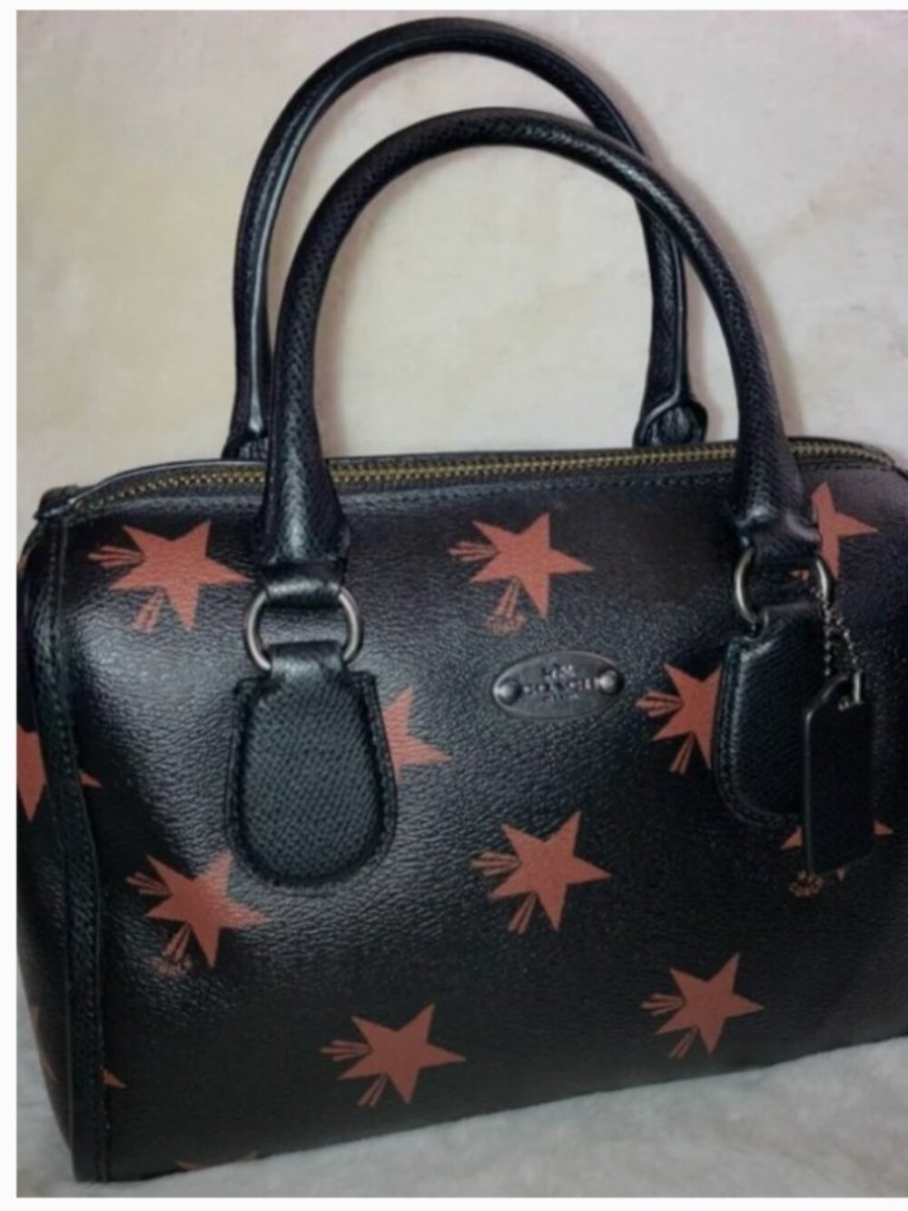 Coach Star Canyon Mini Bennett Satchel Crossbody Black Multi Rare COA